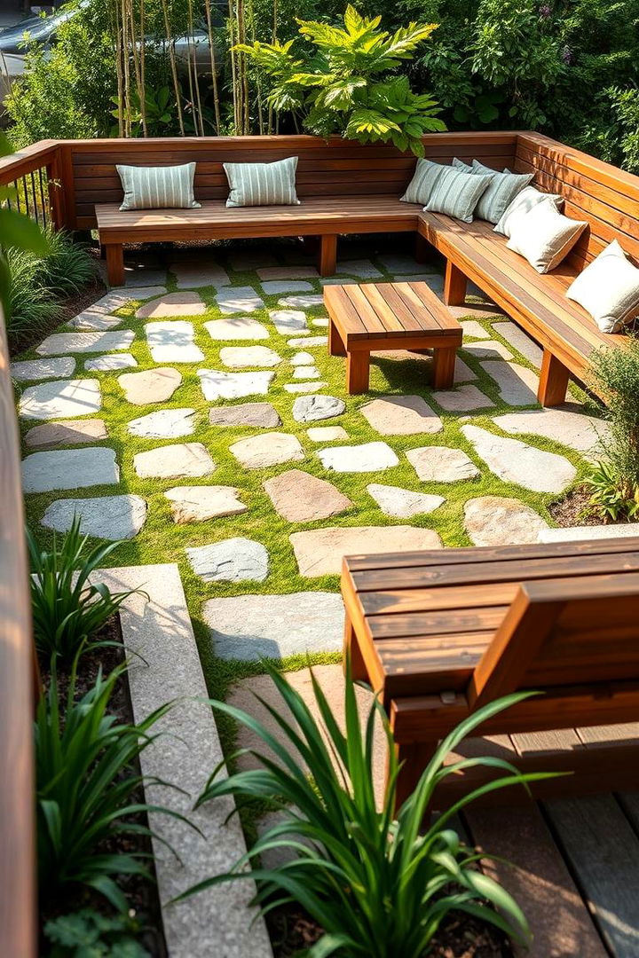 Garden Integrated Seating - 22 Deck Seating Ideas