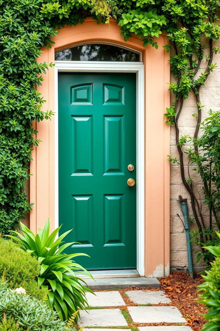 Garden Integration - 22 Emerald Green Front Door Ideas