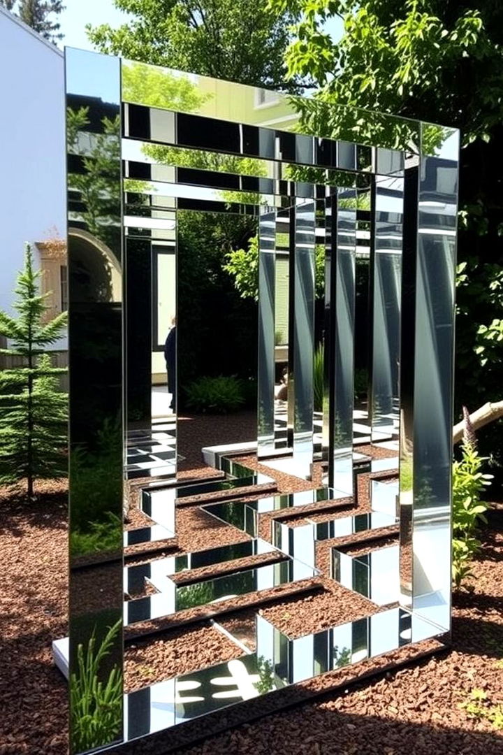 Garden Labyrinth Reflection - 22 Garden Mirror Ideas