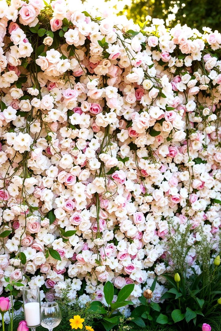 Garden Party Floral Backdrop - 22 Wedding Backdrop Ideas
