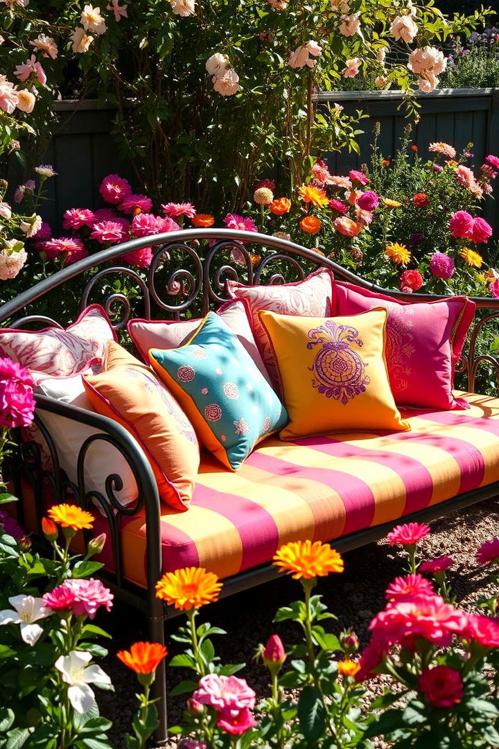 Garden Sleeper Daybed with Throw Pillows - 22 Garden Sleeper Ideas