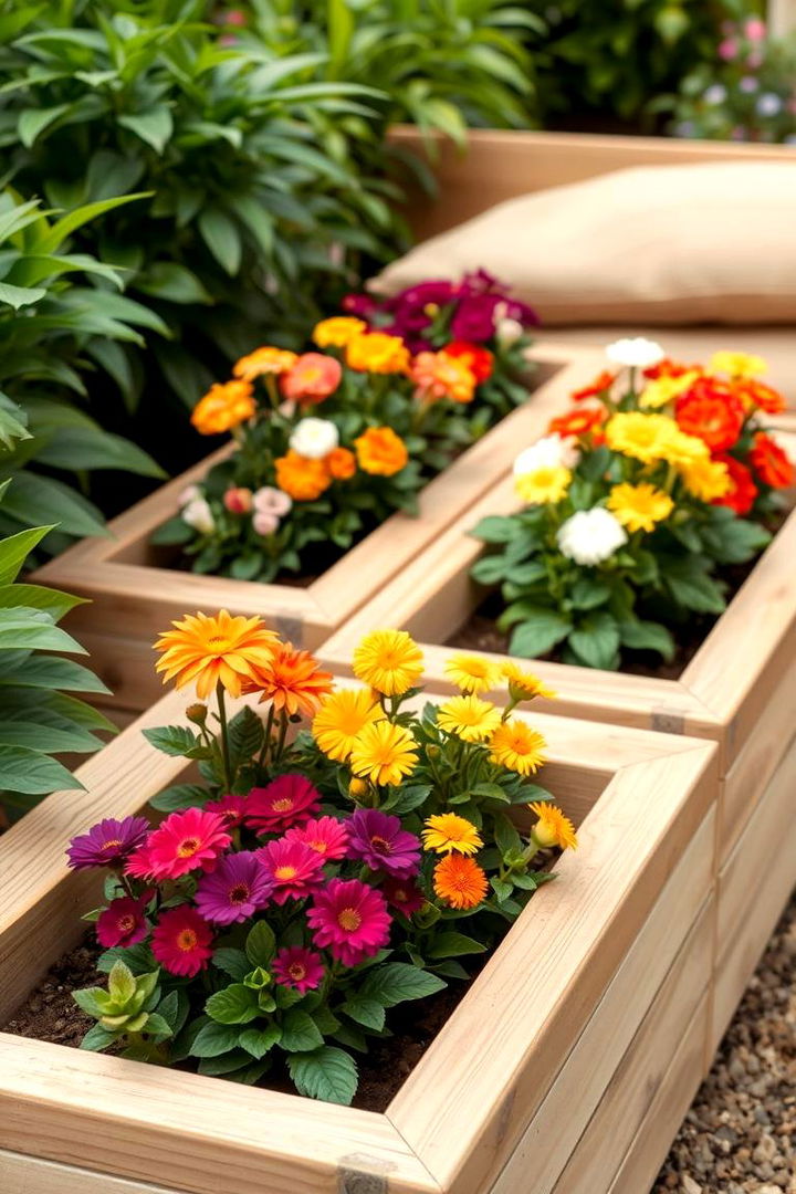 Garden Sleeper with Integrated Planters - 22 Garden Sleeper Ideas