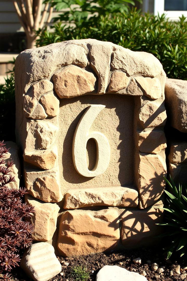 Garden Stone Numbers - 22 House Number Ideas