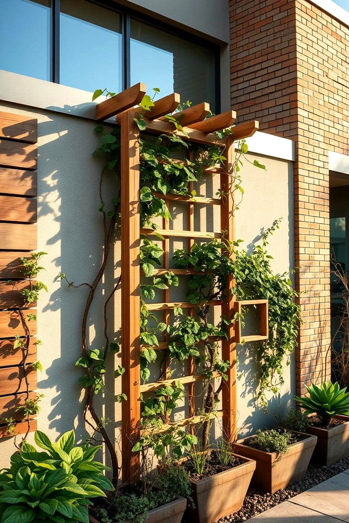 Garden Trellis Art Functional and Aesthetic Charm - 22 Outdoor Wall Decor Ideas