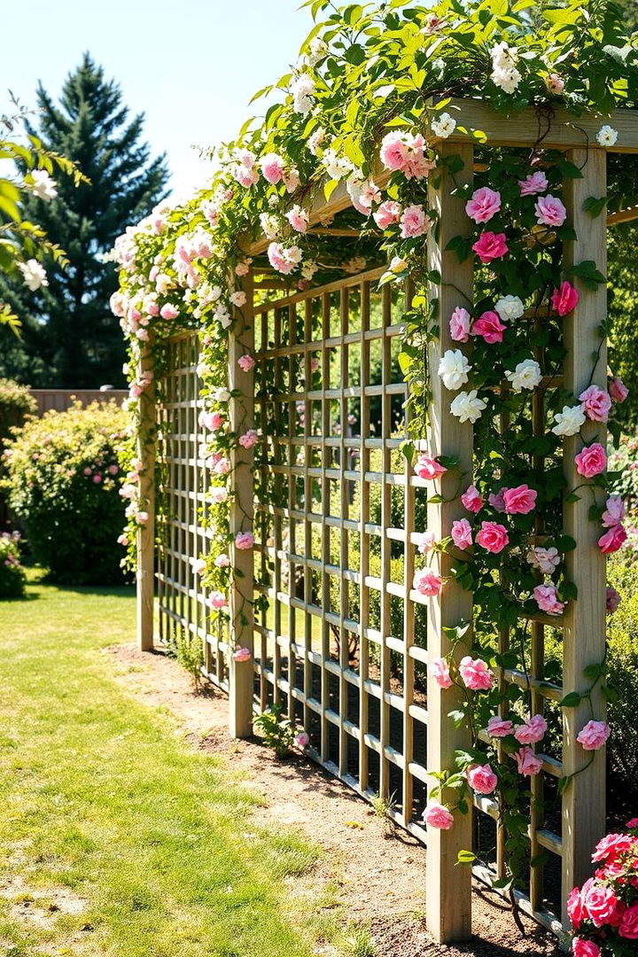 Garden Trellis Fence - 22 Temporary Fence Ideas