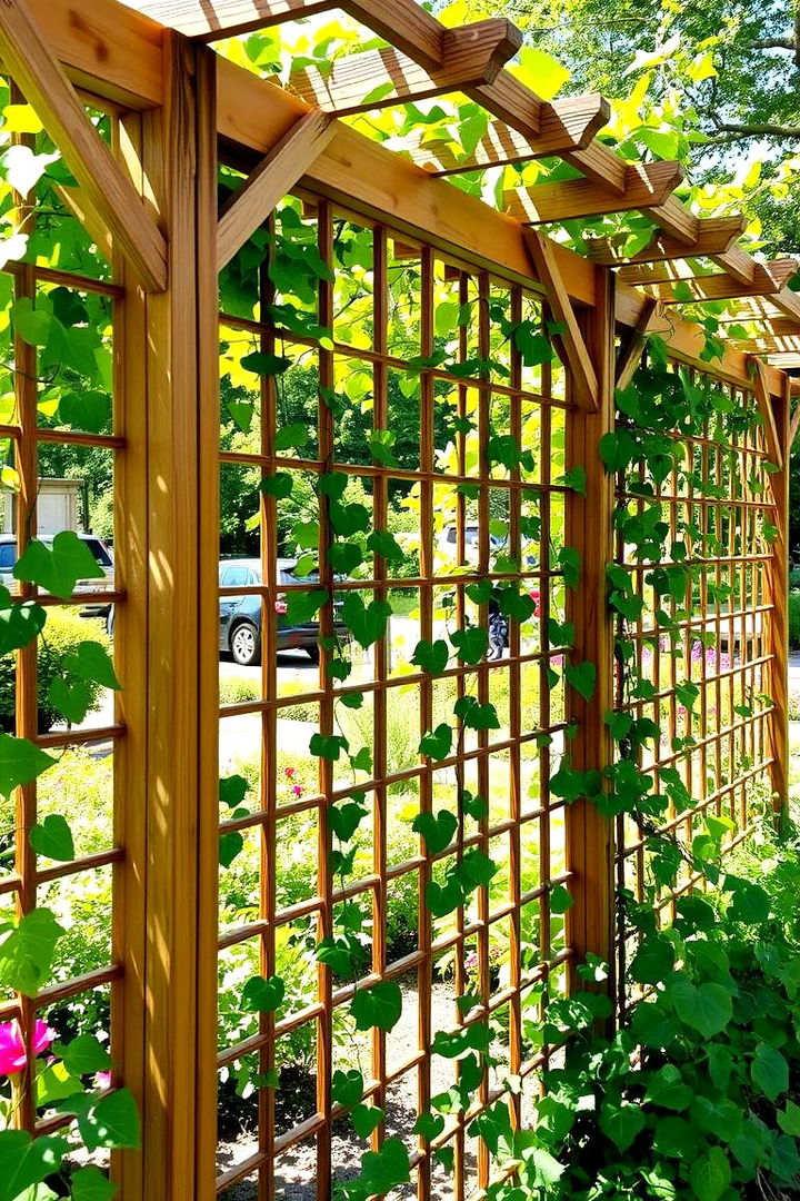 Garden Trellis Fence - 22 Backyard Fence Ideas