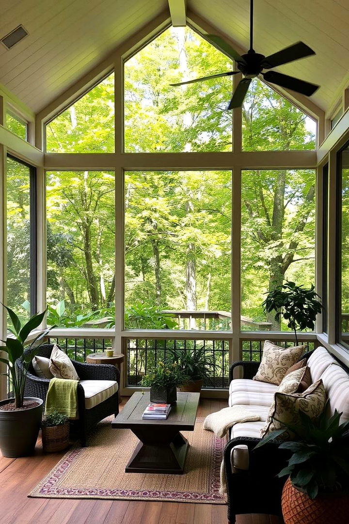 Garden View Oasis - 22 Small Screened-in Porch Ideas