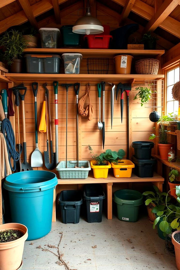 Gardening Equipment Storage - 22 Shed Organization Ideas