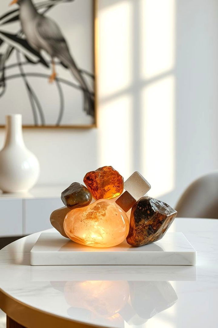 Gemstone Accent Centerpieces - 22 non-floral wedding centerpiece ideas