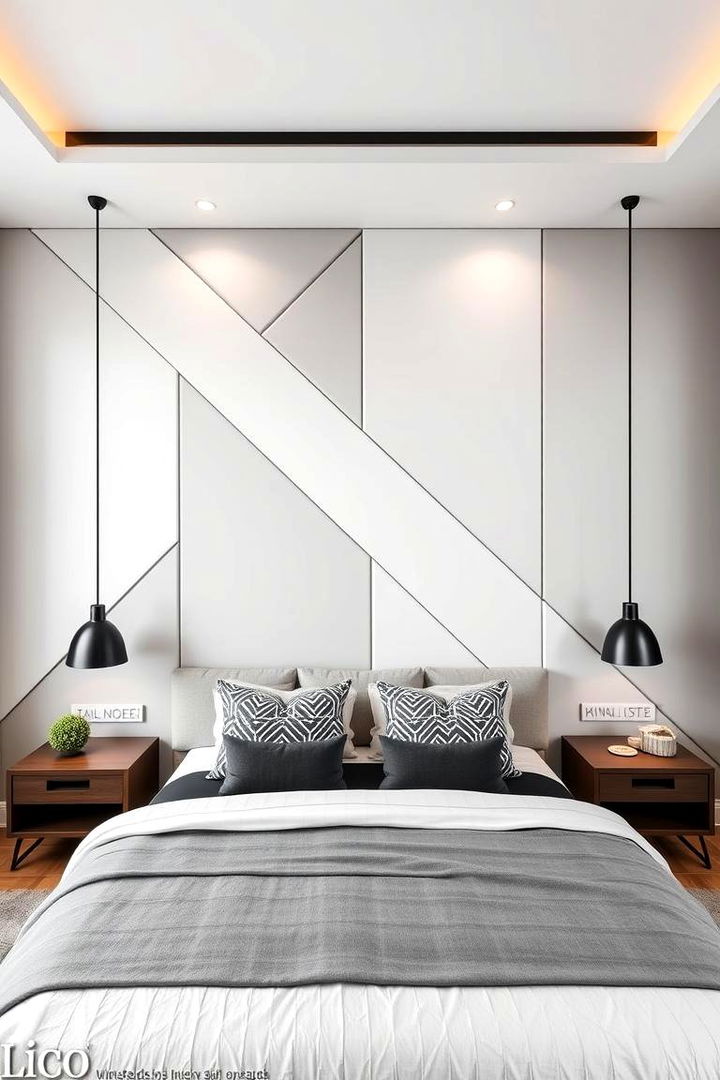 Geometric Arrangements - 22 Bedroom Wall Decor Ideas