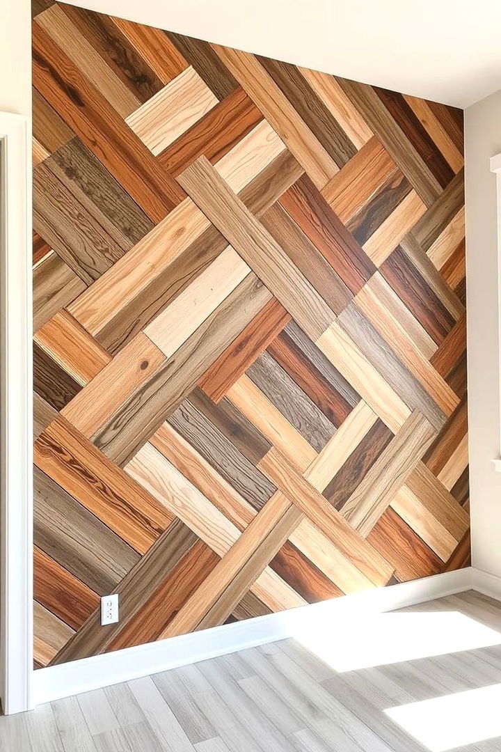 Geometric Barnwood Patterns for Visual Impact - 22 Barnwood Accent Wall Ideas