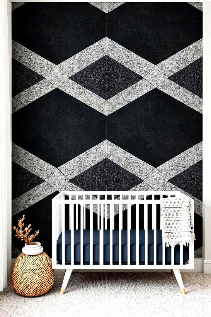 Geometric Black Patterns - 22 Black Nursery Ideas