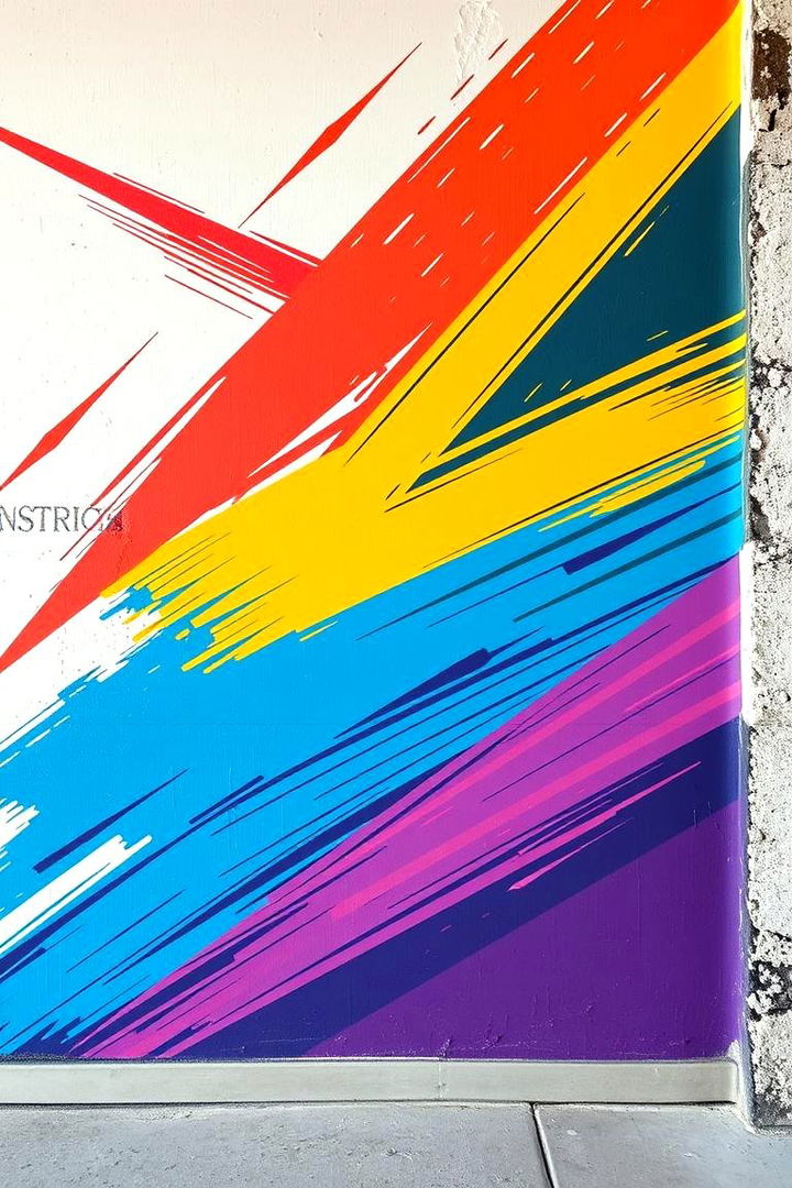 Geometric Brush Strokes - 22 Geometric Accent Wall Ideas