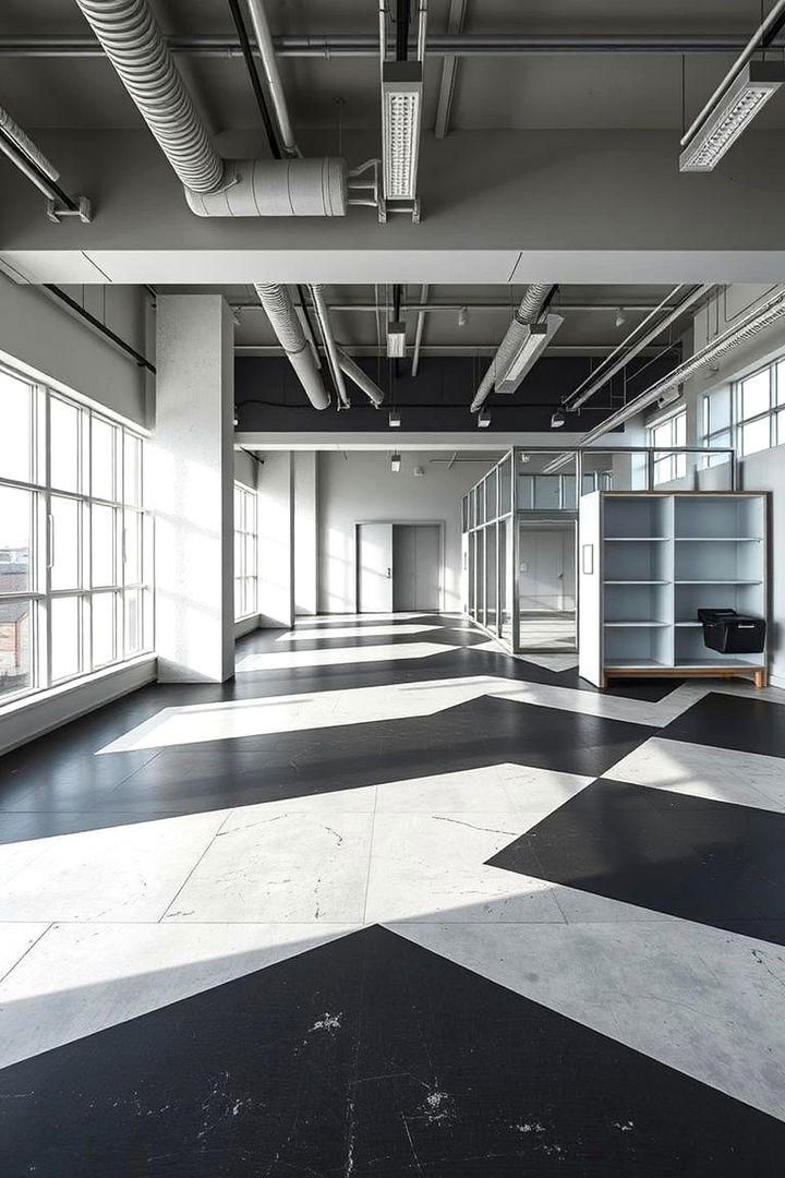 Geometric Concrete Floor Designs - 22 Concrete Floor Ideas
