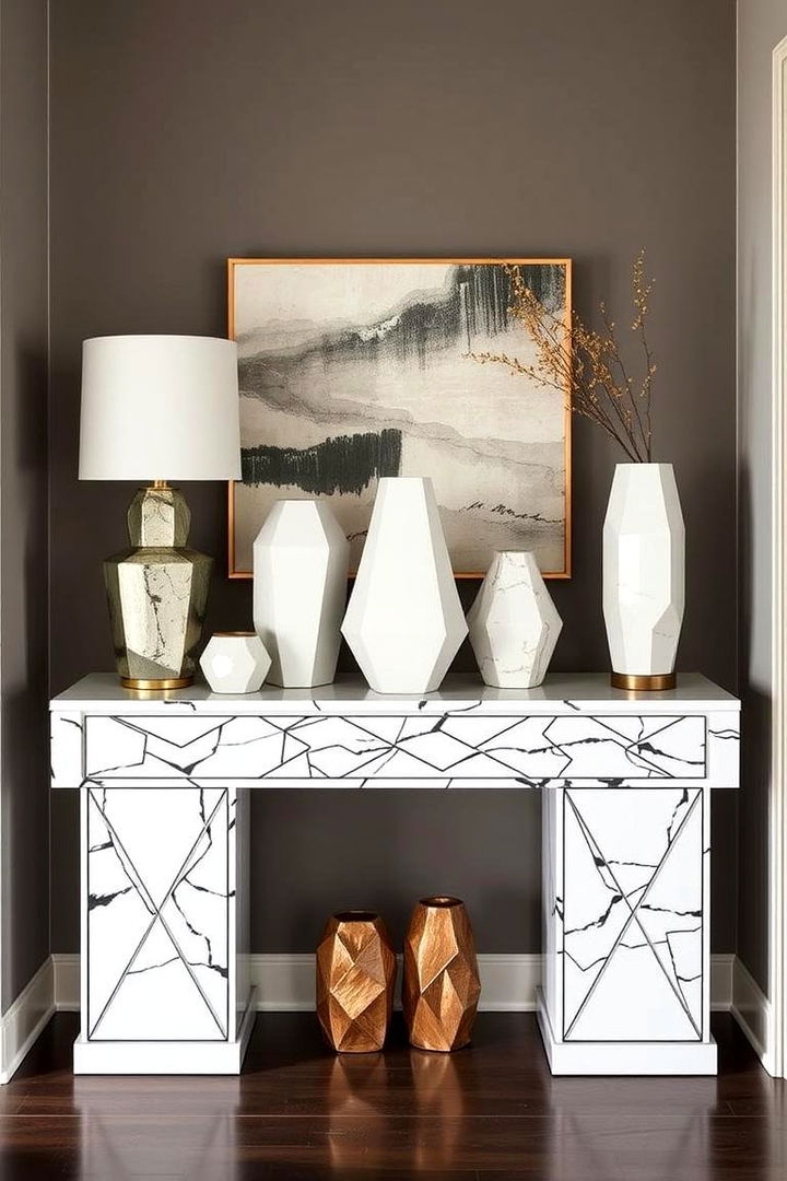 Geometric Design Elements - 22 Entry Table Decor Ideas