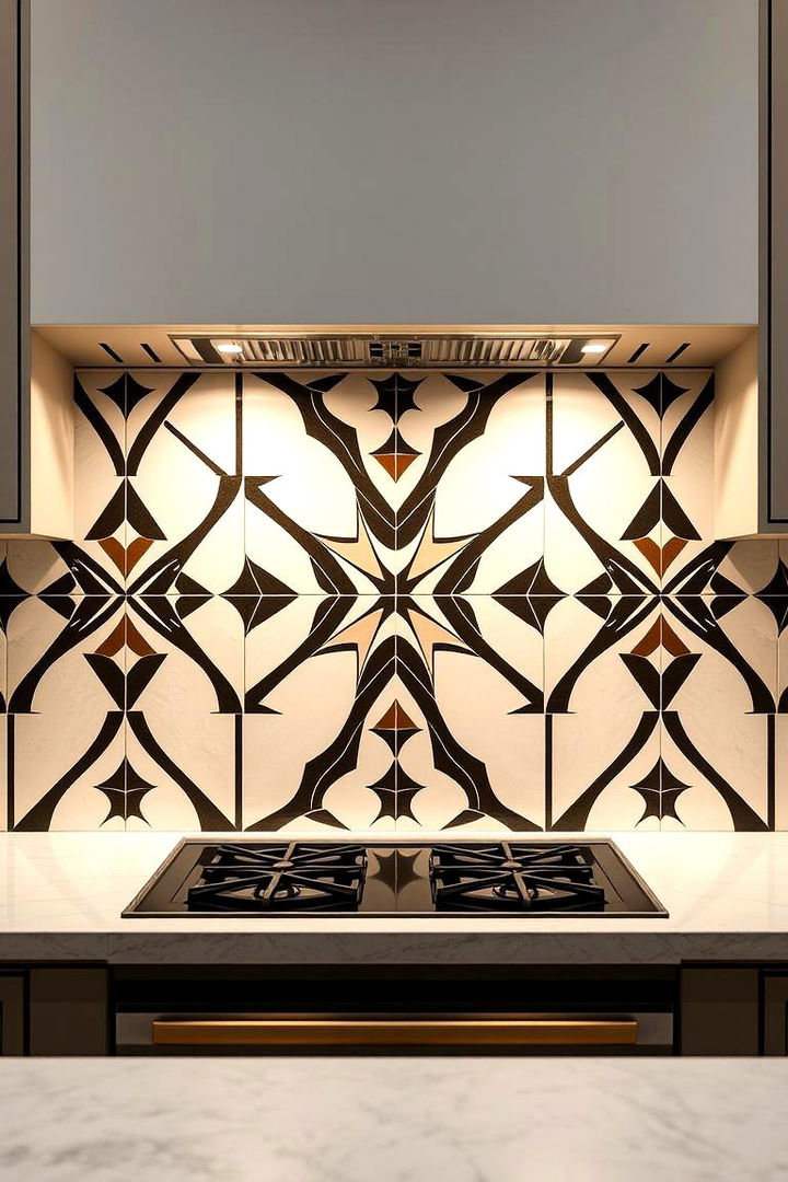 Geometric Design Elements - 22 Fireplace Backsplash Ideas