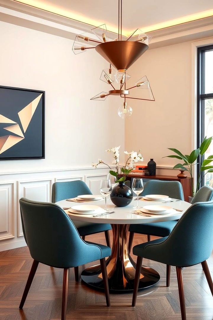 Geometric Design Elements - 22 70s Dining Room Design Ideas