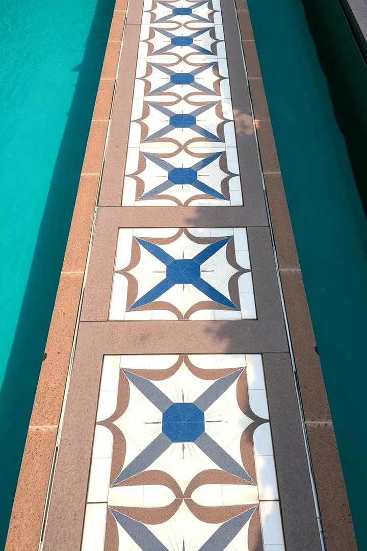 Geometric Design Walkway - 22 Pool Walkway Ideas
