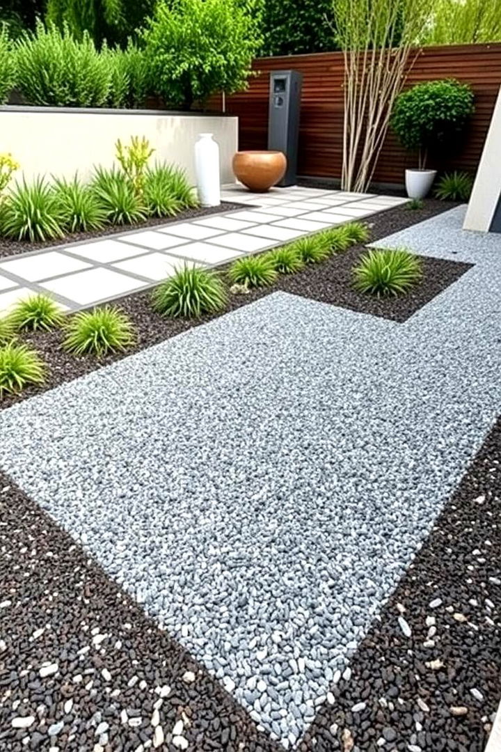 Geometric Gravel Borders - 22 Modern Garden Edging Ideas