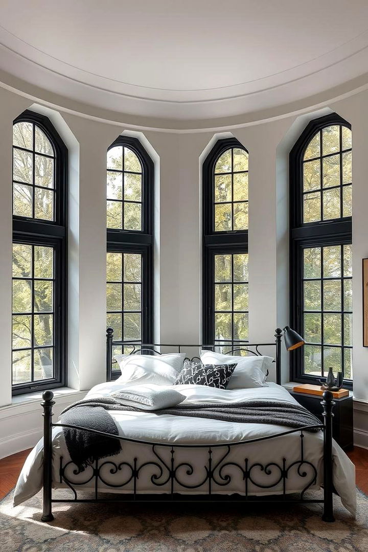 Geometric Grid Designs - 22 Bedroom Window Ideas