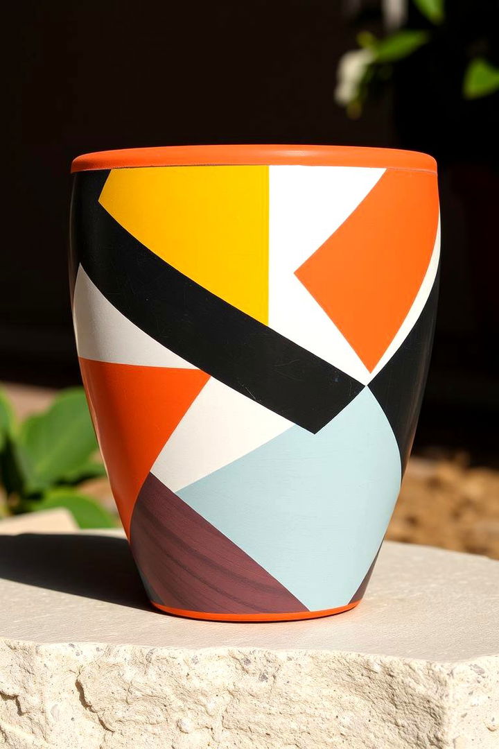 Geometric Harmony Designs - 22 Painted Pot Ideas