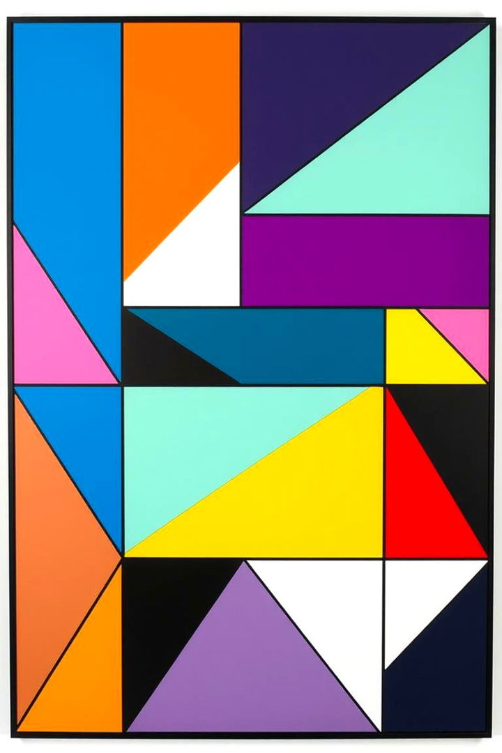 Geometric Harmony - 22 Bathroom Mural Ideas