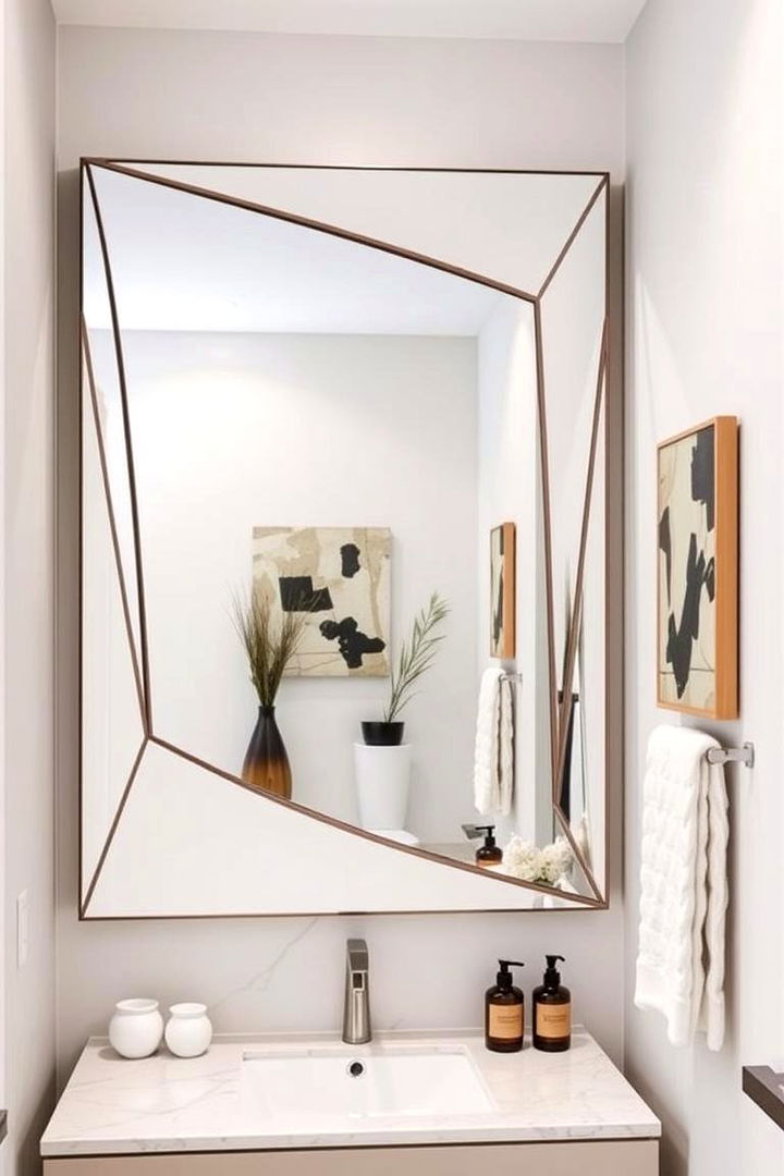 Geometric Innovation - 22 Bathroom Mirror Ideas