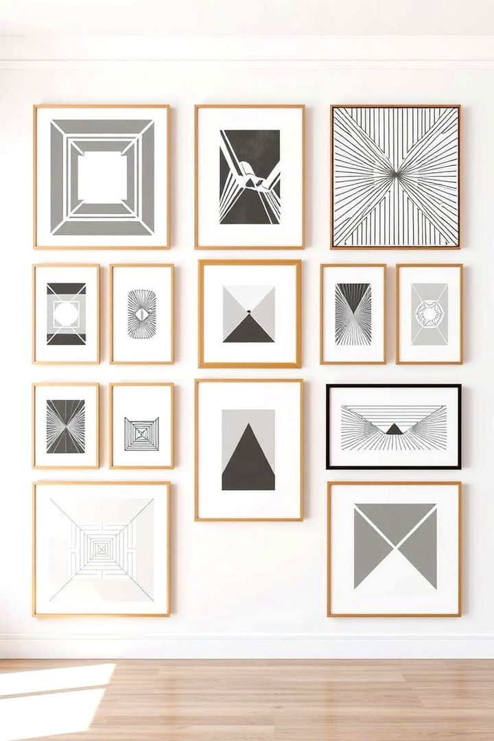 Geometric Layout Designs - 22 Gallery Wall Ideas