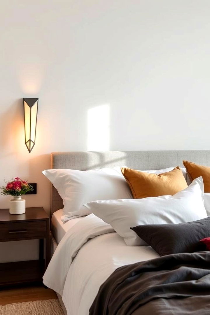 Geometric Modern Angular Sconce Designs - 22 Bedroom Wall Sconce Ideas