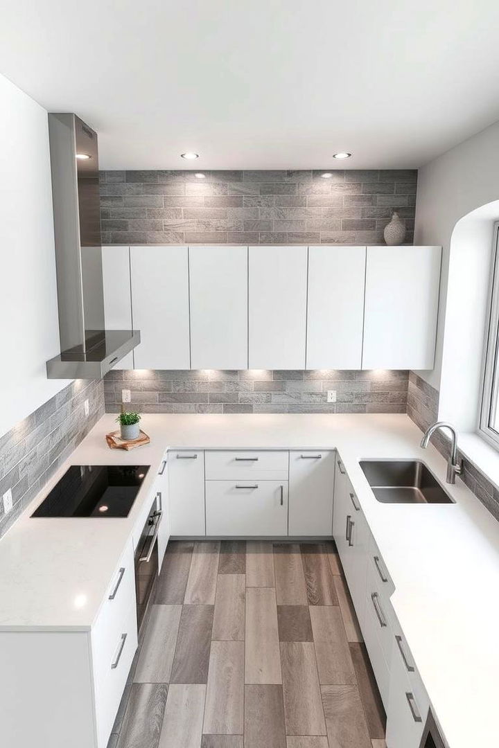 Geometric Modern Artistry - 22 Grey and White Kitchen Designs