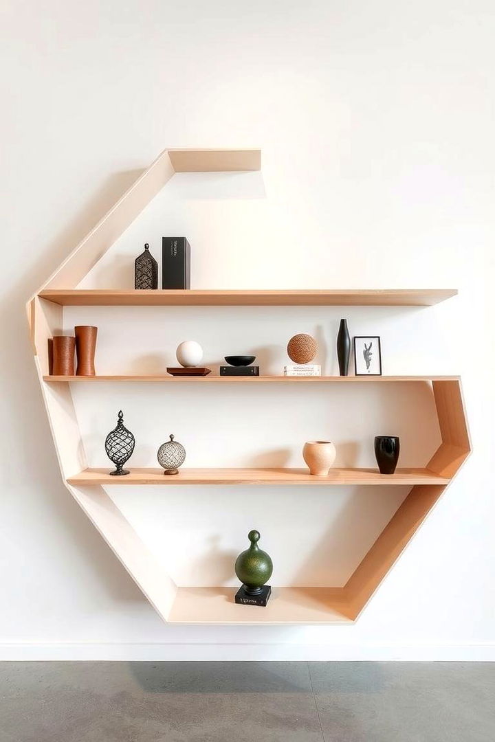 Geometric Modern Shelving - 22 Shelf Decor Ideas