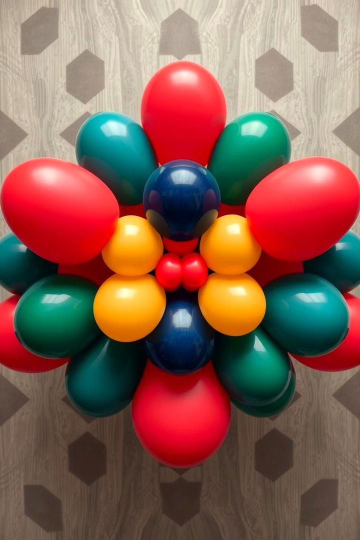 Geometric Pattern Balloon Centerpiece - 22 Balloon Centerpiece Ideas