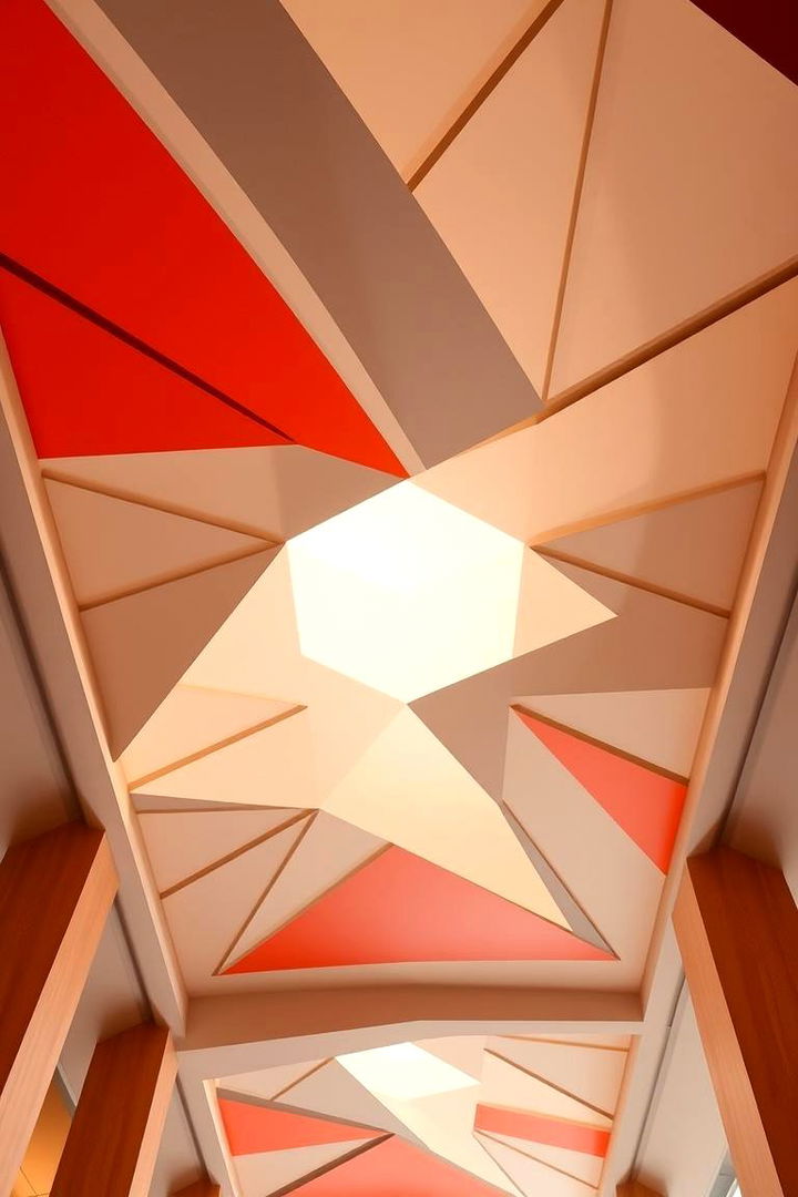 Geometric Pattern Designs - 22 Bedroom Ceiling Ideas