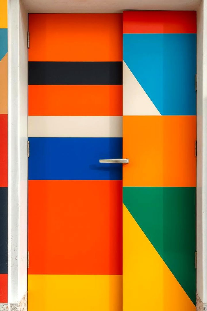Geometric Pattern Door - 22 Bedroom Door Decorating Ideas