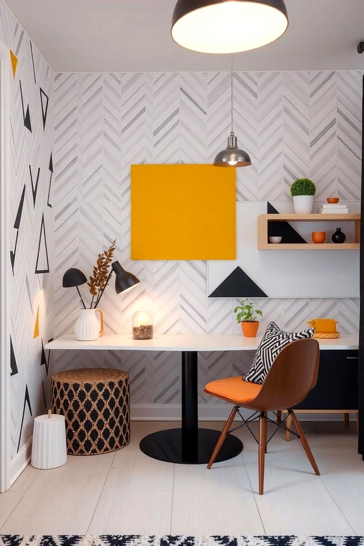 Geometric Pattern Highlights - 22 Shiplap Fireplace Ideas