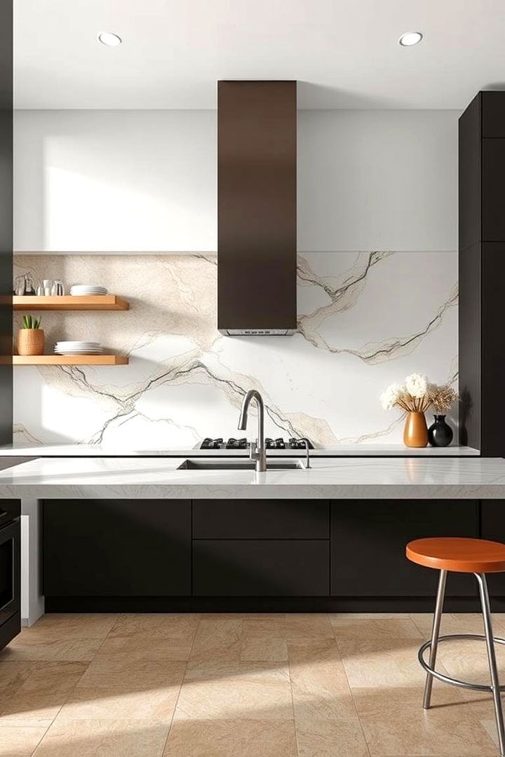 Geometric Pattern Integration - 22 Travertine Floor Kitchen Ideas