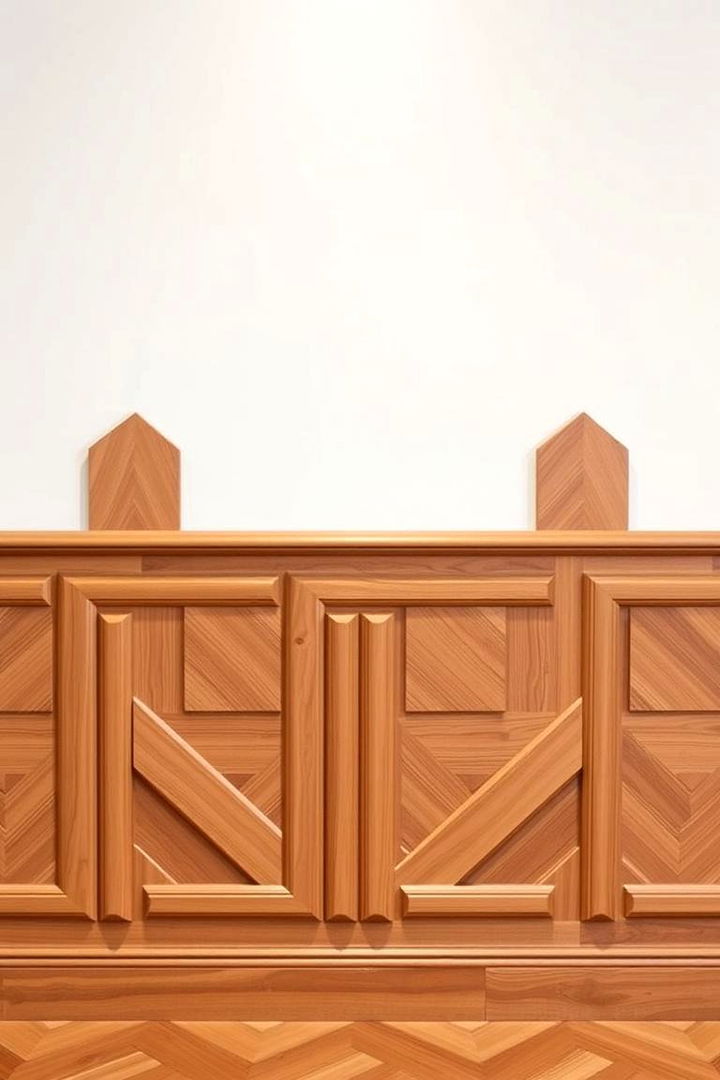 Geometric Pattern Play - 22 Rustic Wainscoting Ideas