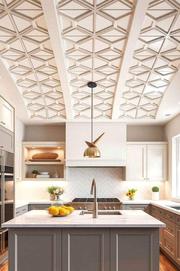 Geometric Pattern Soffits - 22 Kitchen Soffit Ideas