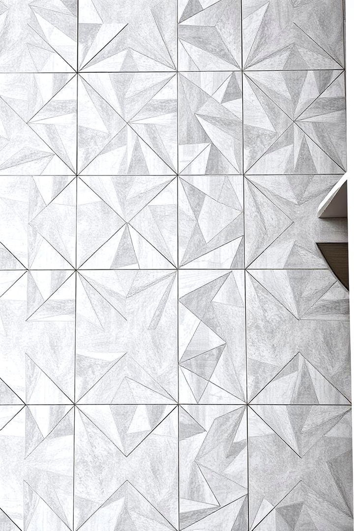 Geometric Pattern Tiles for Modern Impact - 22 Mudroom Tile Floor Ideas