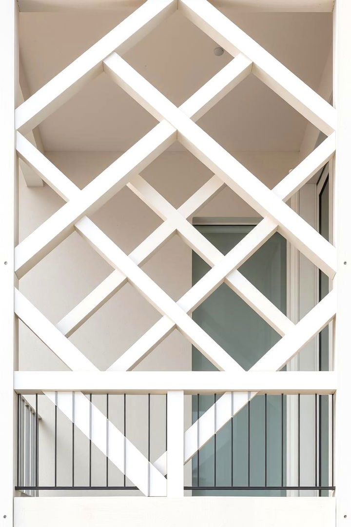 Geometric Pattern Trellis - 22 Balcony Trellis Ideas