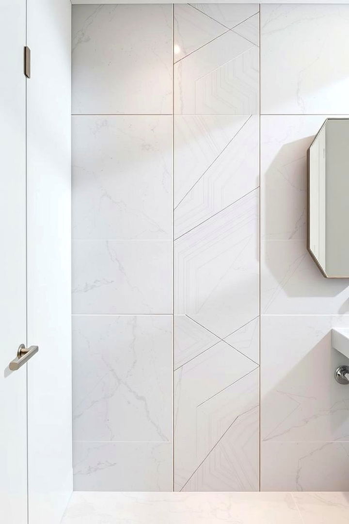 Geometric Pattern Wainscoting - 22 Bathroom Wainscoting Ideas