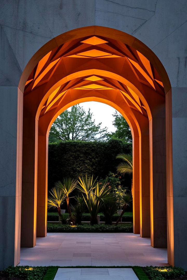Geometric Patterned Arch - 22 Garden Arch Ideas