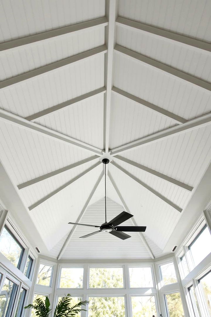 Geometric Patterned Ceilings - 22 Sunroom Ceiling Ideas