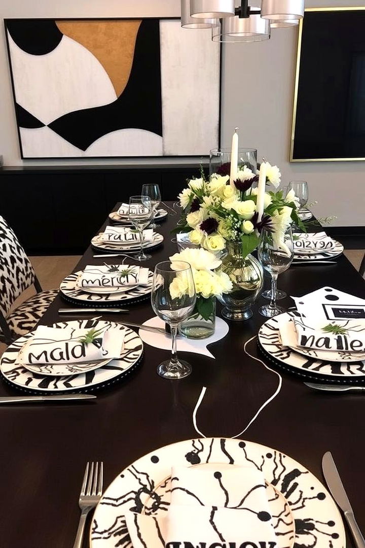 Geometric Patterned Decor - 22 Wedding Table Decoration Ideas