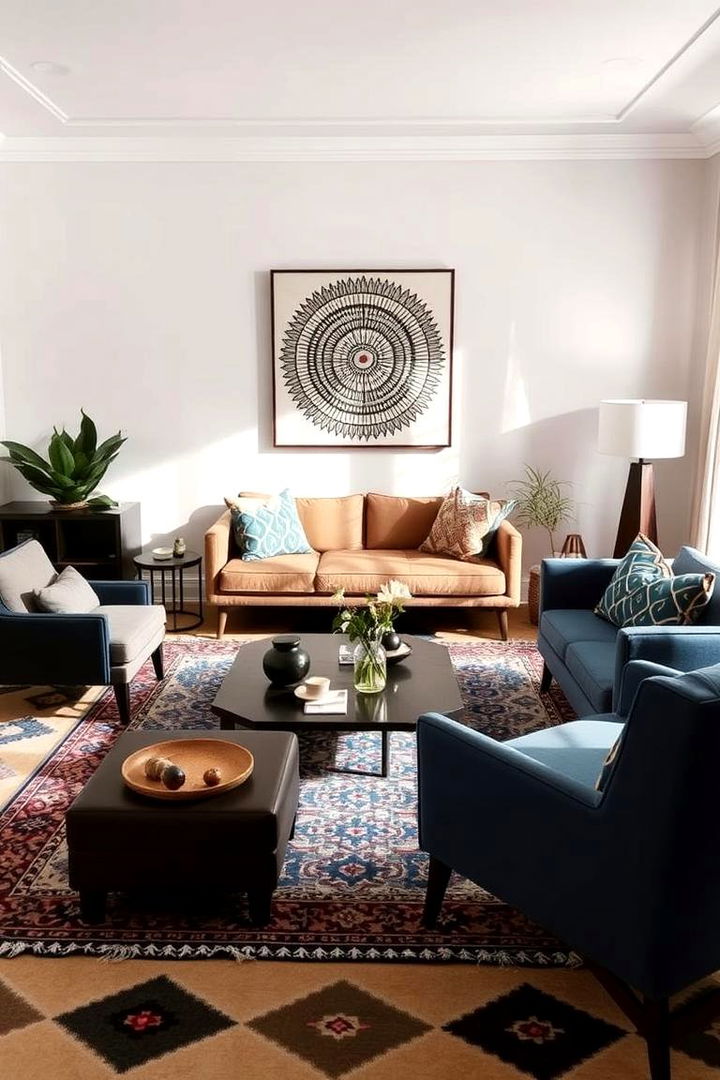 Geometric Patterned Details - 22 Condo Living Room Ideas