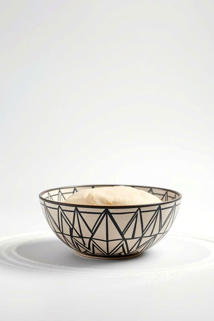 Geometric Patterned Dough Bowl - 22 Dough Bowl Decor Ideas