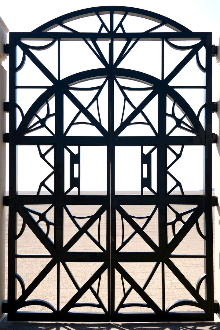 Geometric Patterned Entry - 22 Front Gate Ideas