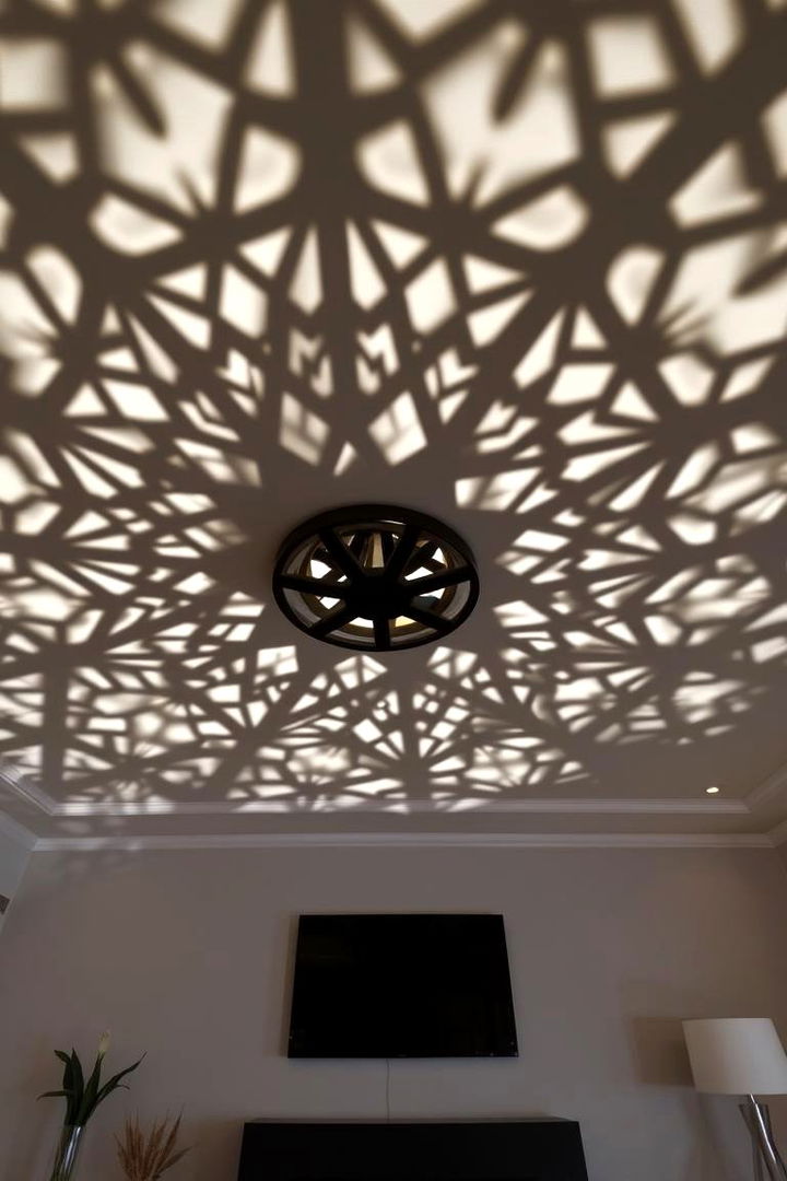 Geometric Patterned Fixtures - 22 Living Room Ceiling Lighting Ideas