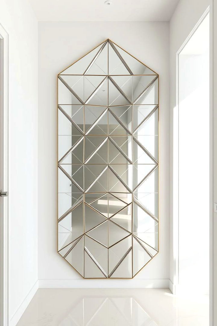 Geometric Patterned Mirror - 22 hallway mirror ideas