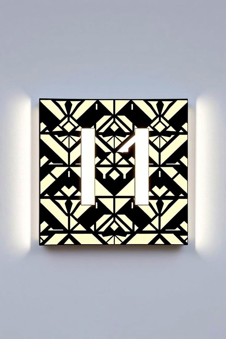 Geometric Patterned Numbers - 22 House Number Ideas